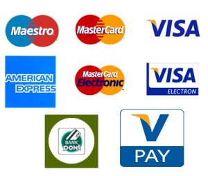 Master Card
Master Card Electronic
Maestro
Visa
Visa Electron
V Pay
American Express
Otp Bank